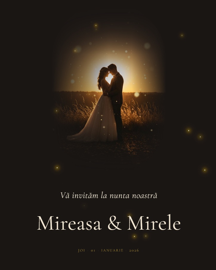 Model Invitație Nuntă Wonderful Evening